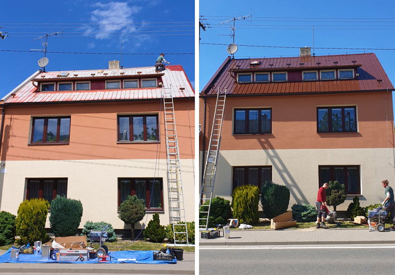 Nátěr střechy v Olomouci